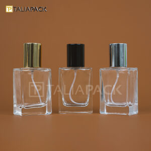 BOTOL KACA HERMES 30ML SILVER- HS30 (CAP WARNA PUTIH)