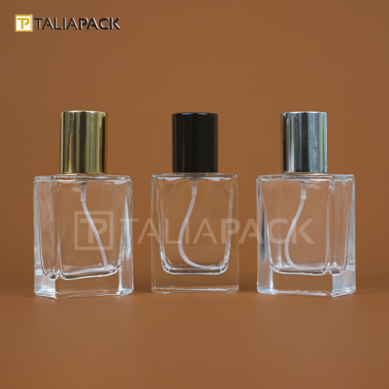 BOTOL KACA HERMES 30ML SILVER- HS30 (CAP WARNA PUTIH)