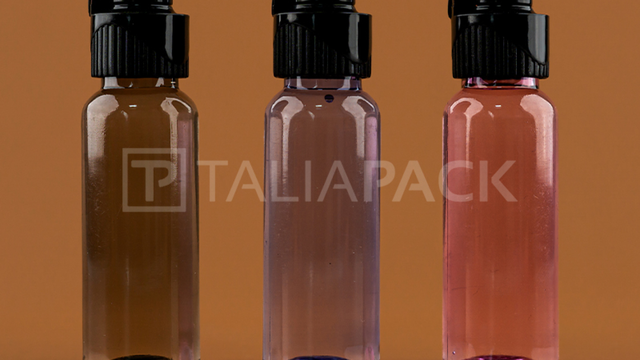 Botol Pet Color 20ml +Fliptop Jamur Hitam Neck 18-1