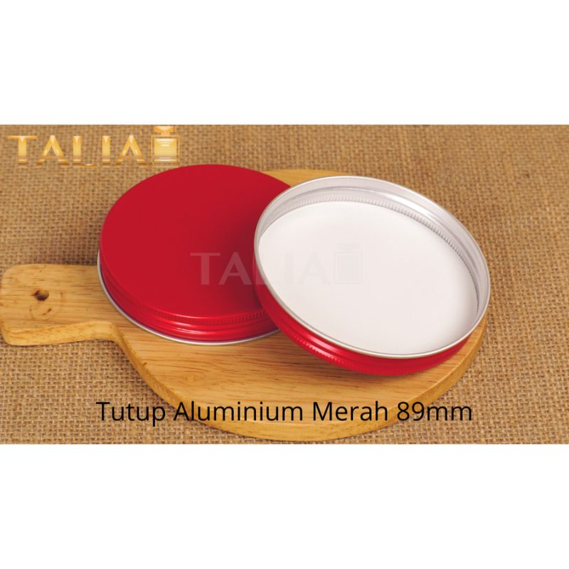 TUTUP TOPLES ALUMINIUM WARNA 89MM - Merah 1