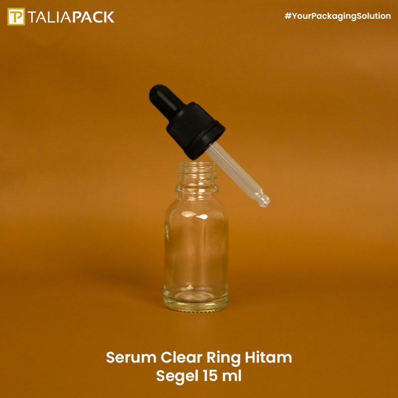 BOTOL SERUM CLEAR RING HITAM SEGEL 15 ML