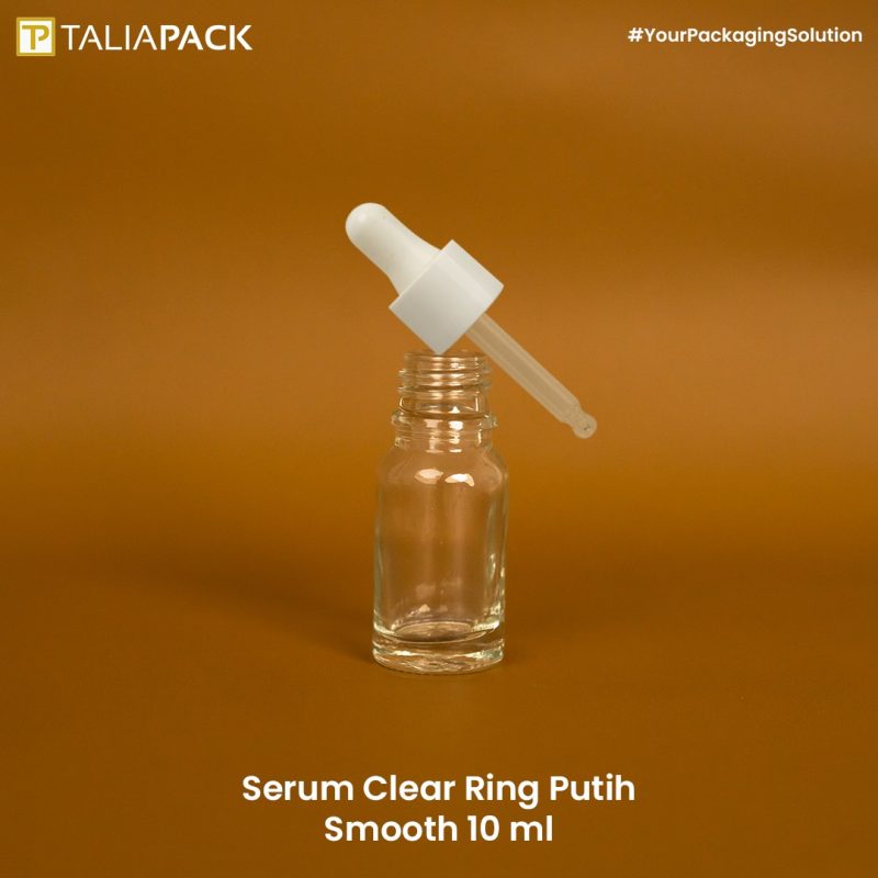 BOTOL SERUM CLEAR RING PUTIH SMOOTH 10 ML