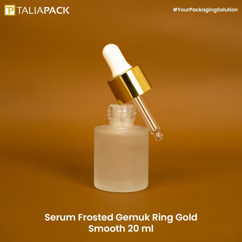 Botol Serum Frosted Gemuk Ring Gold Smooth 20ml