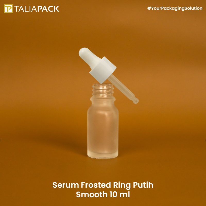 BOTOL SERUM FROSTED RING PUTIH SMOOTH 10 ML