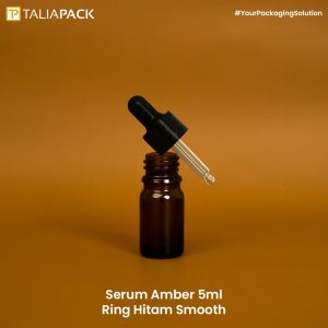 Botol Serum Amber 5 Ml Ring Hitam Smooth