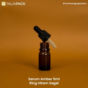 Botol Serum Amber 5 ml Ring Hitam Segel