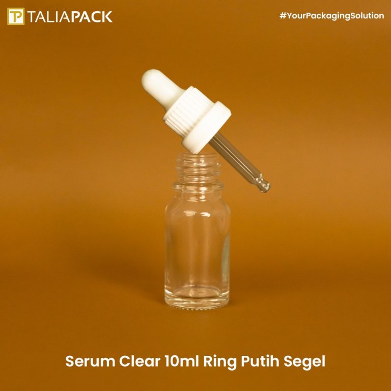 Botol Serum Clear 10 Ml Ring Putih Segel