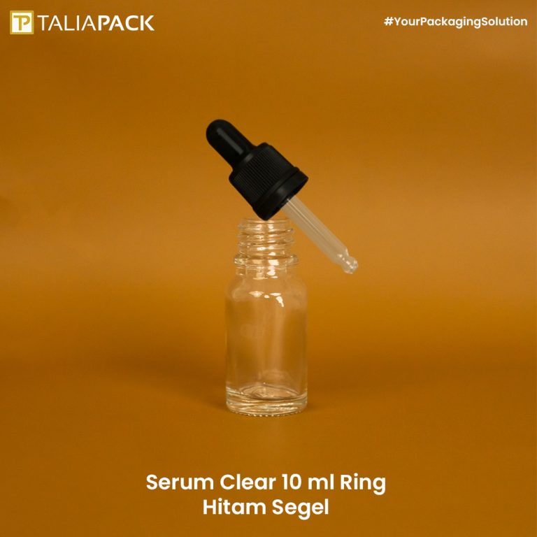 Botol Serum Clear 10 ml Ring Hitam Segel