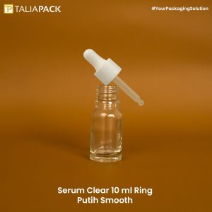 Botol Serum Clear 10 ml Ring Putih Smooth