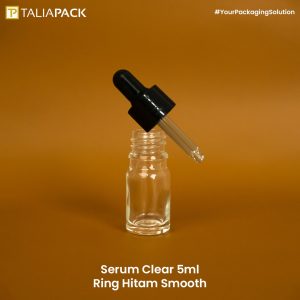 Botol Serum Clear 5ml Ring Hitam Smooth