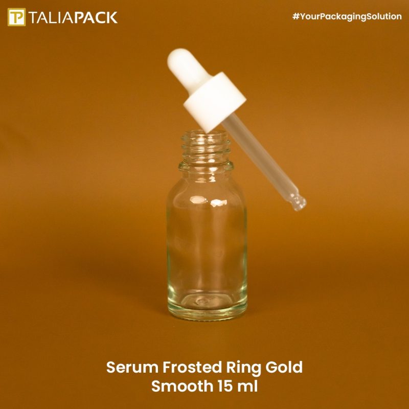 Botol Serum Frosted Ring Gold Smooth 15ml