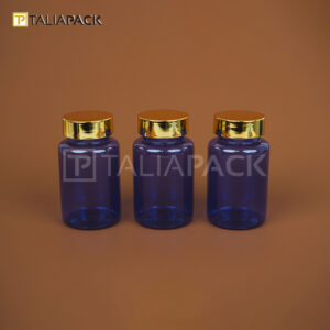 BOTOL OBAT BIRU 120ML - TUTUP GOLD