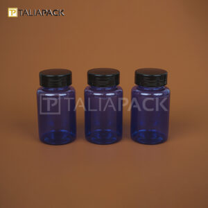BOTOL OBAT BIRU 120ML - TUTUP HITAM