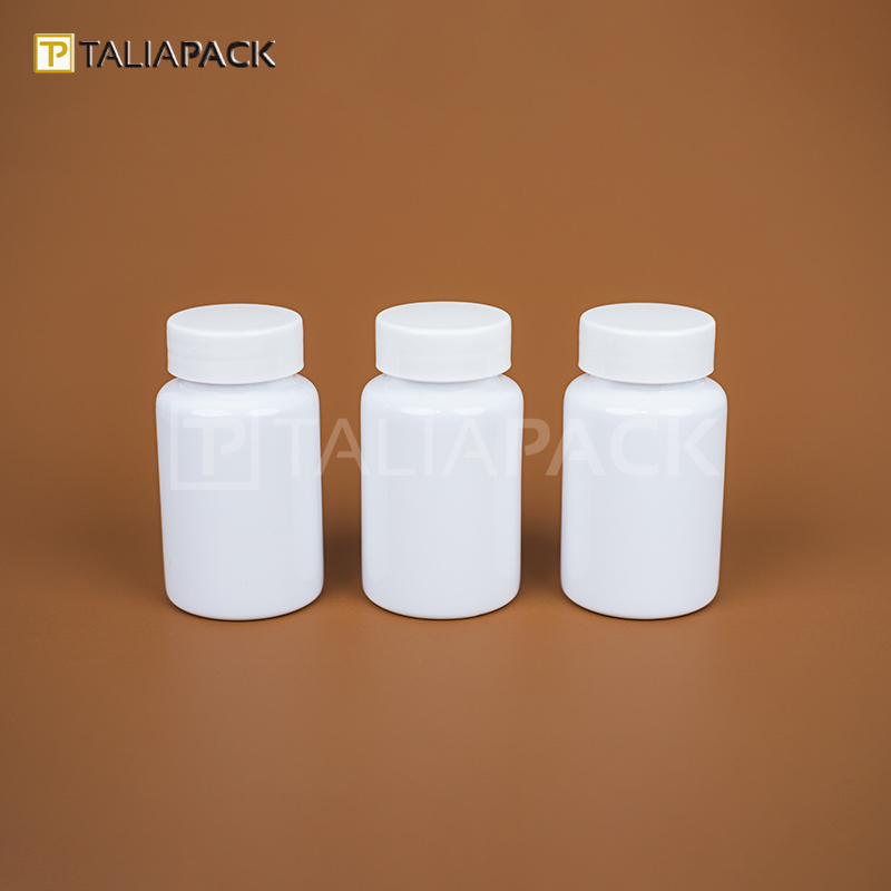 Botol Obat Putih 120 ml - Tutup Putih