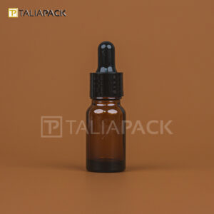 BOTOL SERUM AMBER 10 ML RING HITAM SMOOTH