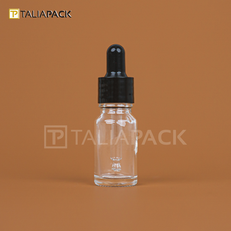 BOTOL SERUM 10 ML CLEAR RING HITAM SMOOTH