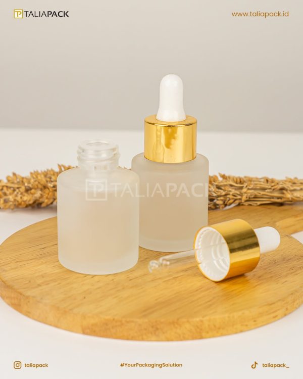 BOTOL SERUM FROSTED 5ML KURUS RING GOLD