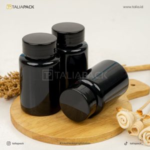 BOTOL OBAT HITAM 120ML - TUTUP HITAM
