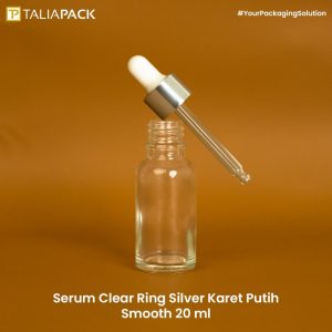 BOTOL SERUM CLEAR RING SILVER 10ML