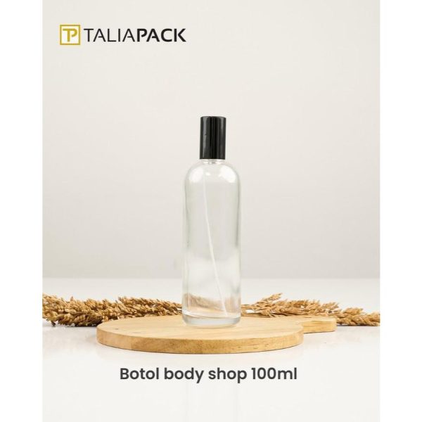 BOTOL BODYSHOP 100ML BLACK CAP