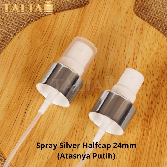 NECK SPRAY 24MM - SILVER HALFCAP (SPRAY PUTIH) HARGA GROSIR