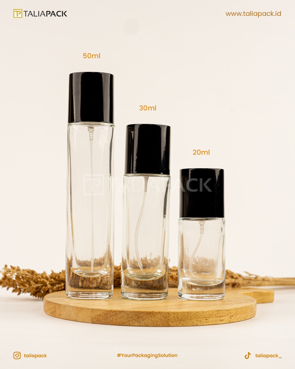 Botol Parfum Casa Trans Tutup Hitam