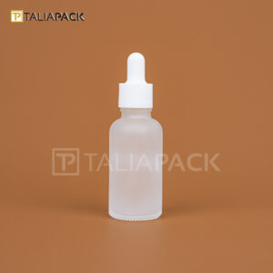 BOTOL SERUM FROSTED RING PUTIH 30ML