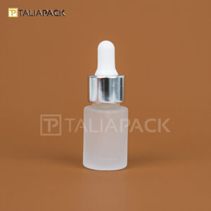 BOTOL SERUM FROSTED 15ML RING SILVER BAHU RATA
