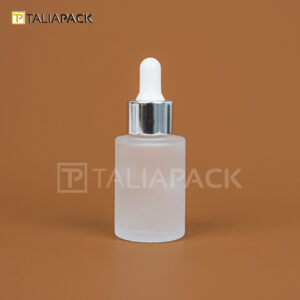 BOTOL SERUM FROSTED 30ML RING SILVER BAHU RATA