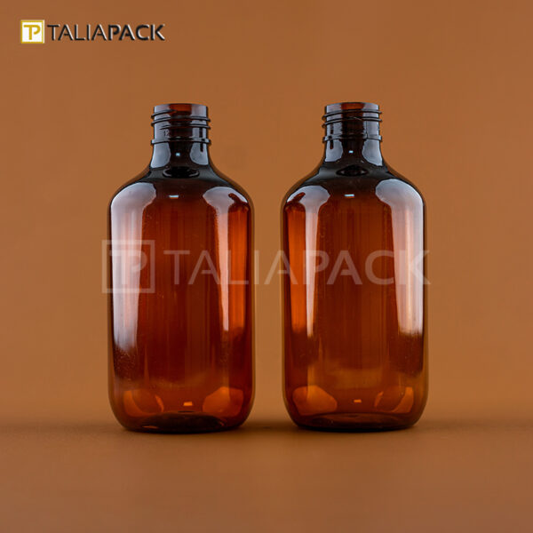 BOTOL PET AMBER 200ML NECK 24MM