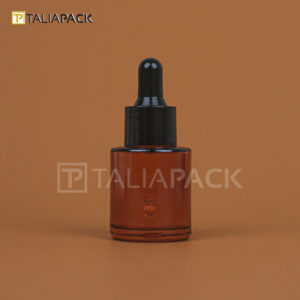 BOTOL SERUM 20ML COKLAT REDDISH TUTUP HITAM