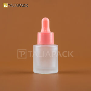 BOTOL SERUM FROSTED 20ML RING PINK