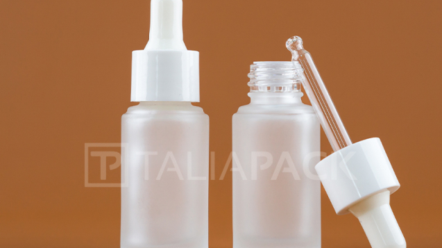 Botol Serum Frosted Ring Putih Bahu Rata 20ml