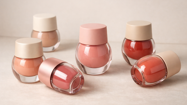 Wadah lip cream dengan desain elegan